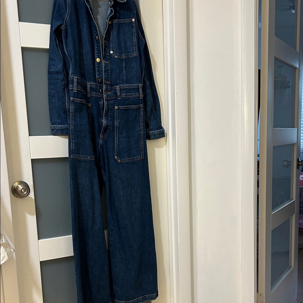 Zara Indigo Denim Jumpsuit Coverall
